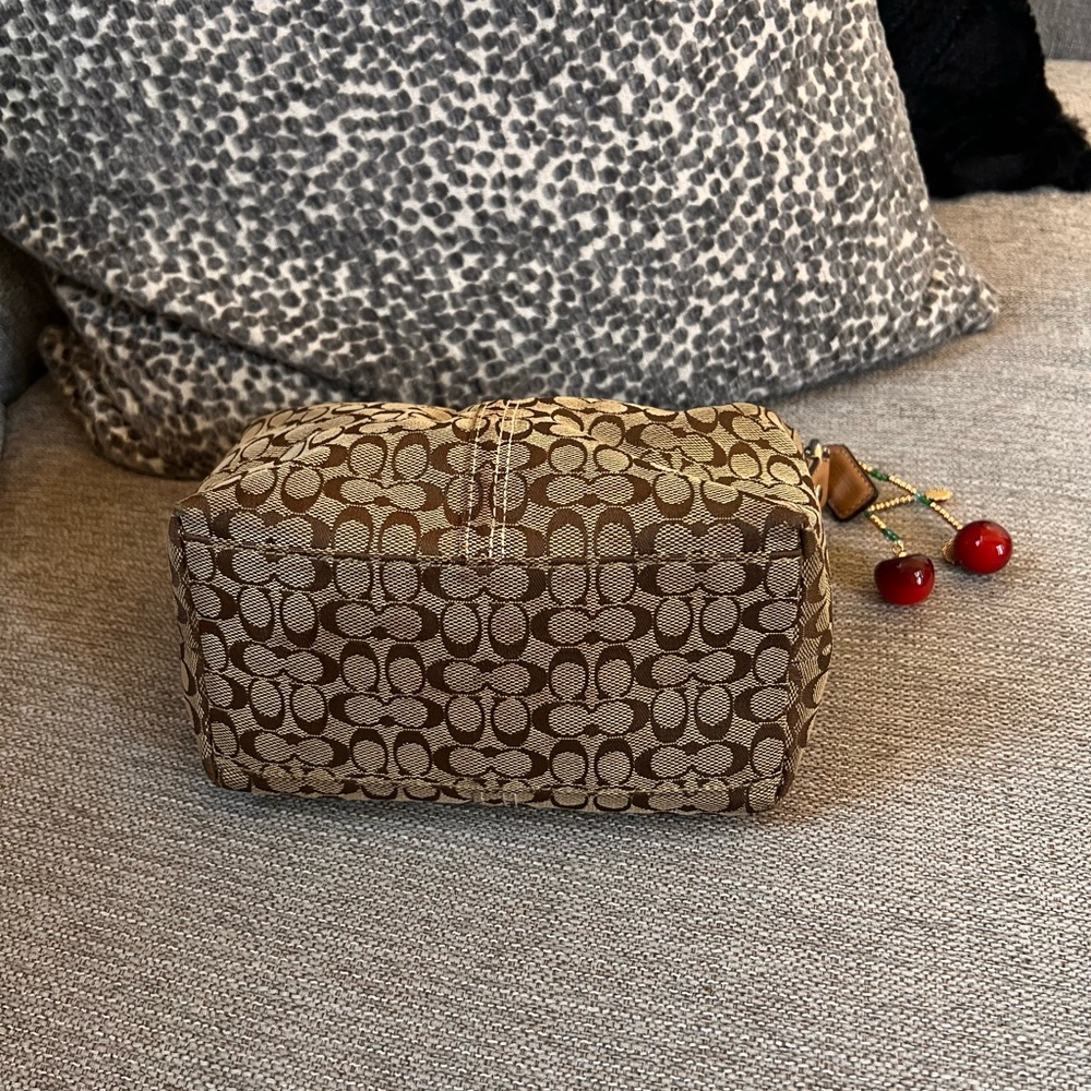 Coach Vintage Mini Signature Monogram Brown Tan Bag - Picture 8 of 9
